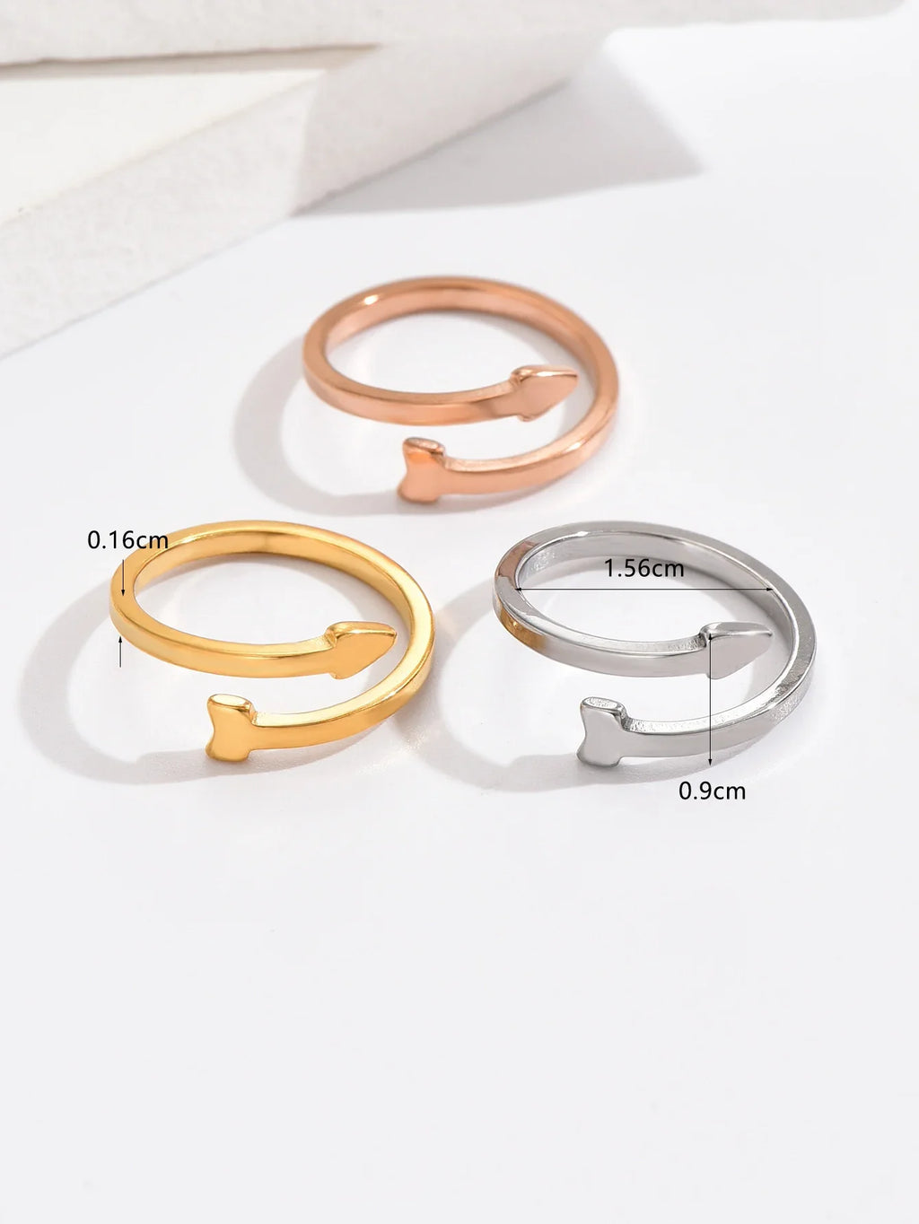 Summer Fashion Foot Leg Beach Stainless Steel Toe Rings - 3pcs Hollow Arrow Head Rings for Women summer toe ring - memorylane shop