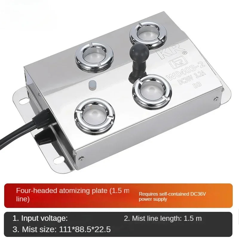 DC48V 4/6/8/10 Head Humidifier Ultrasonic Mist Maker Fogger For Mushroom Plants Without Power Supply