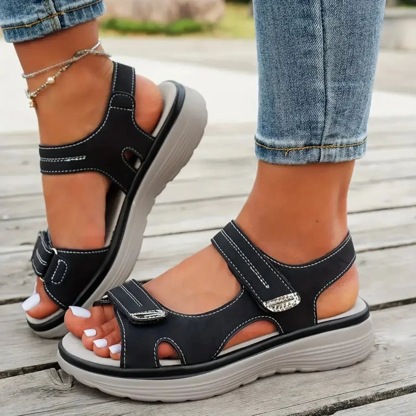 Summer Sandals Fashion Durable Sandals Ladies2025 New Travel Women Shoes Outdoor Beach Slippers Lightweight Platform Sandals - memorylane shop
