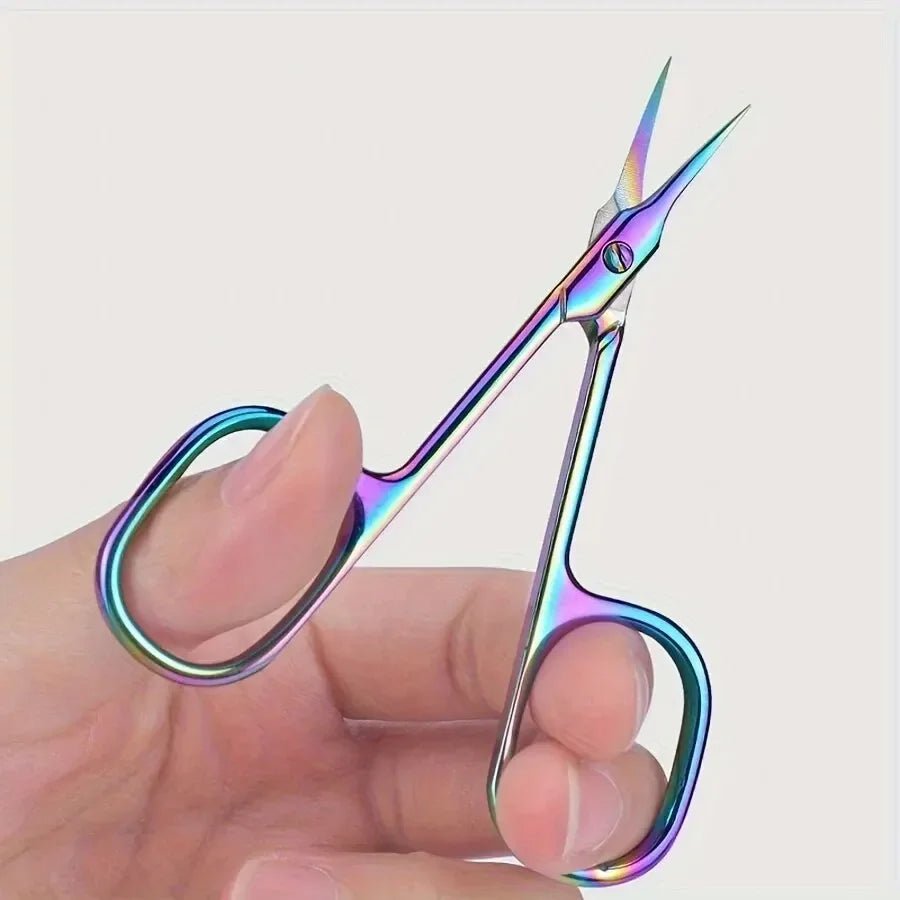 Dead Skin Remover Stainless Steel Curved Tip Thin Blade Cuticle Scissors Nail Clippers Trimmer Manicure Tools Eyebrow Tools - memorylane shop