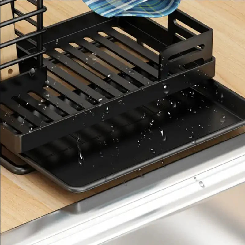 Stainless Steel Kitchen Sink Organizer – Sponge Holder & Dish Drying Rack