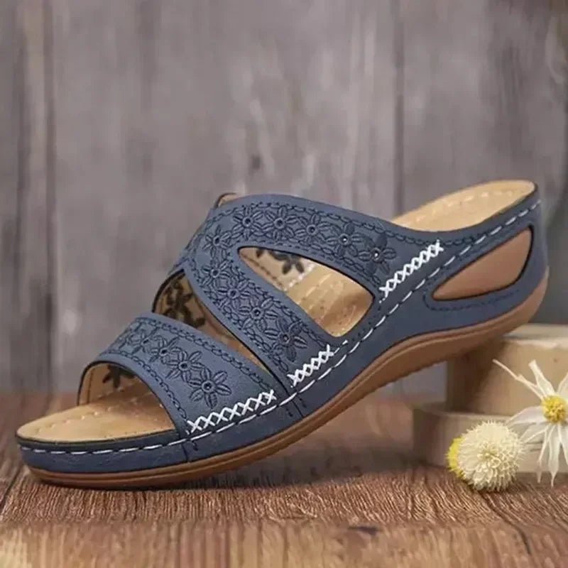 Summer 2025 women's sandals with exposed toes, retro anti slip leather casual women's fashionable versatile sandals - memorylane shop