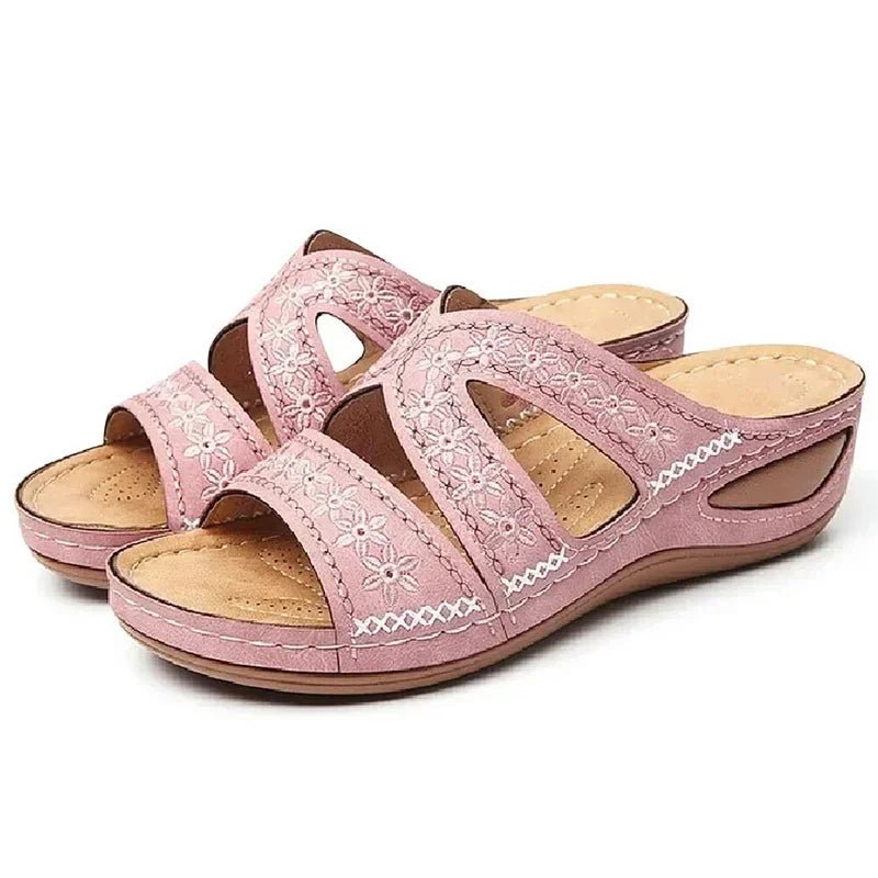 Summer 2025 women's sandals with exposed toes, retro anti slip leather casual women's fashionable versatile sandals - memorylane shop