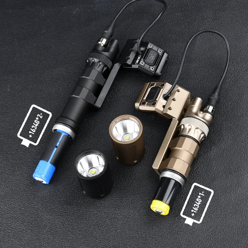 Tactical PLHV2 Flashlight High Power Scout Light Modlit PLH - V2 Hunting Weapon1 Lamp UNIT Offset Switch For 20mm Picatinny Rail - memorylane shop