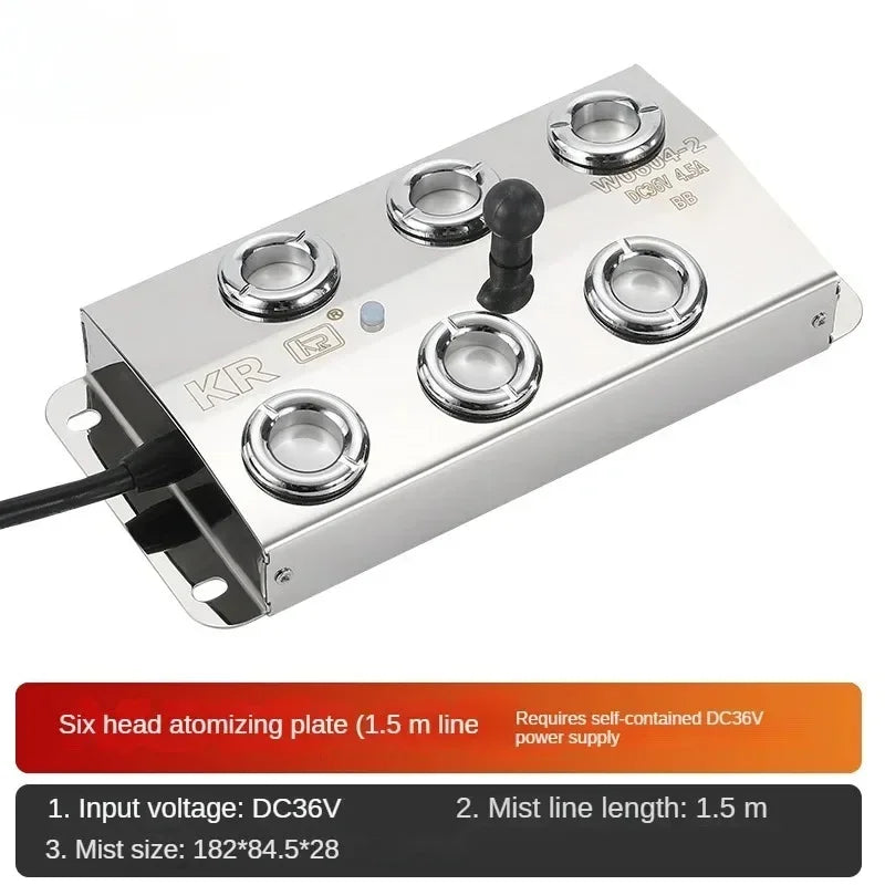 DC48V 4/6/8/10 Head Humidifier Ultrasonic Mist Maker Fogger For Mushroom Plants Without Power Supply