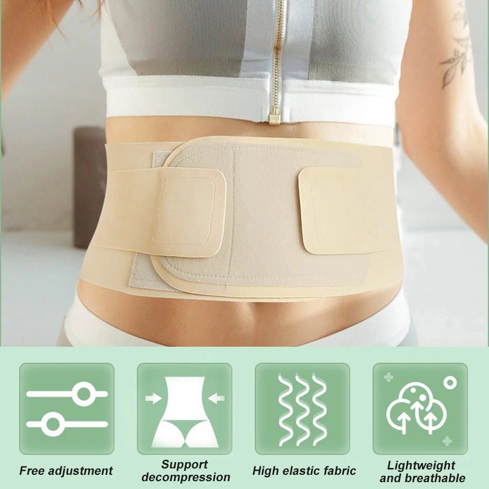 Thin Waist Support Belt for Lower Back Pain Relief, Breathable Lumbar Support Belt for Sciatica,Scoliosis, Herniated Disc,Unisex - memorylane shop