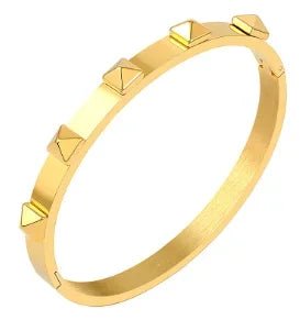 Fashion Simple Stainless Steel 3 Crystal Bracelet Bangle - memorylane shop