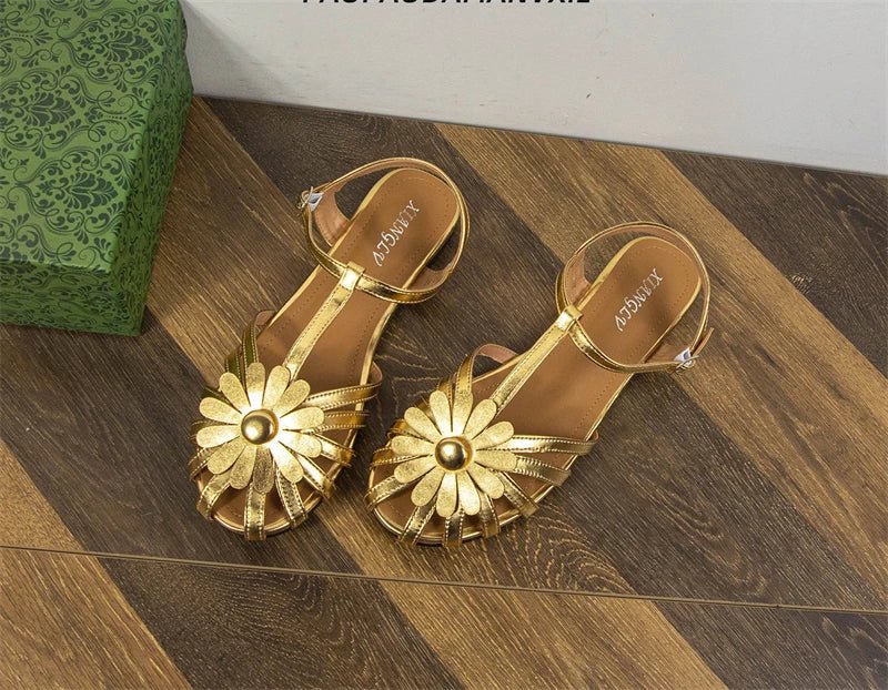 Summer Flat Sandals for Women Braided Hollow Closed - toe Sandals Outdoor Wear Breathable Holiday Roman Shoes sandalias de mujer - memorylane shop