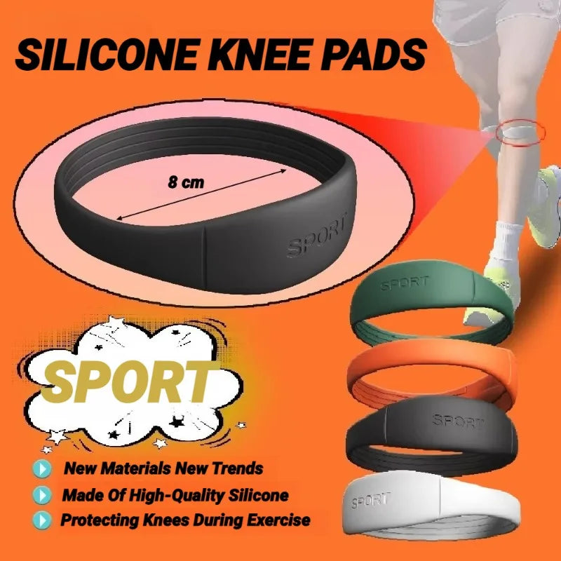 2Pcs Silicone Patella Tendon Knee Straps Support Care Strap Fixed Protection Flexible Sports Band Patellar Strape Brace Shock