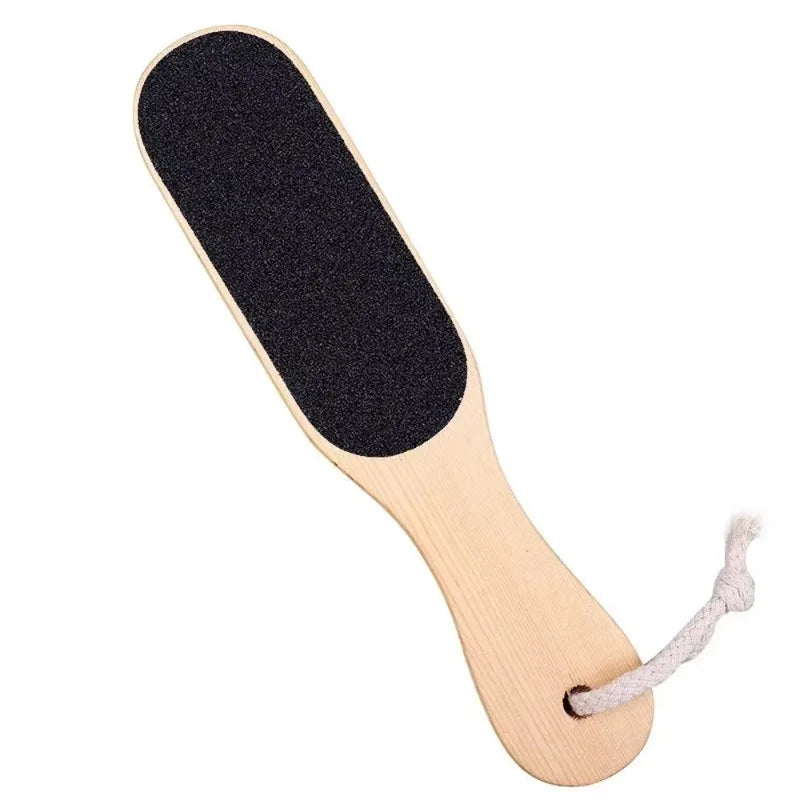 Foot Care Tools - Pedicure Dead Skin and Callus Remover, Foot Scrubber with Sandpaper and Wooden Handle
