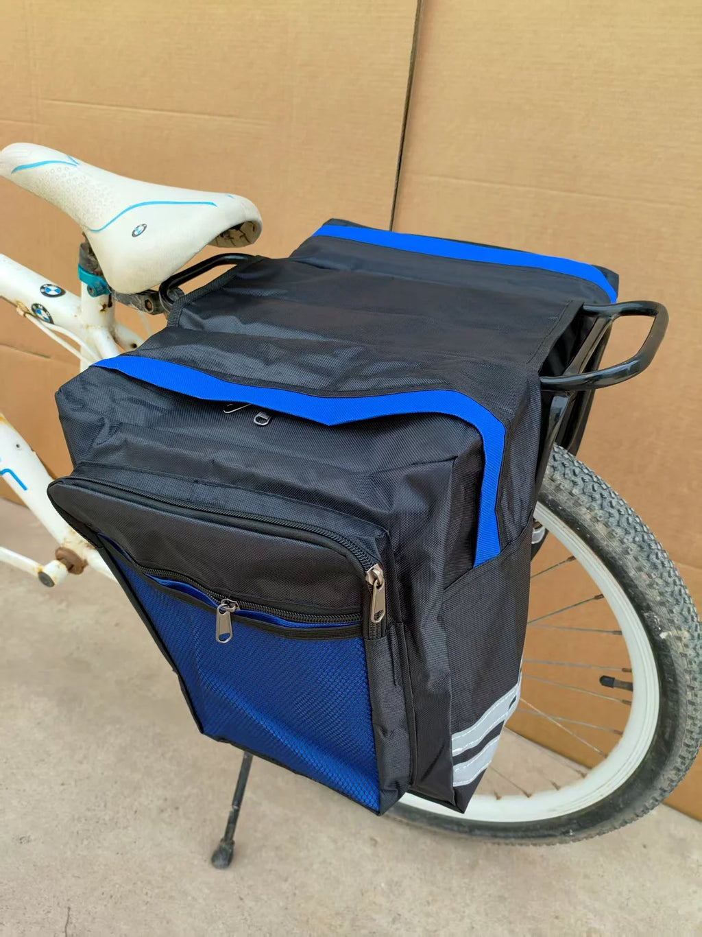 MTB Bicycle Rear Rack Carrier Bag Durable Pannier Double-Sided Bike Trunk Bag Cycling Luggage Back Seat Travel Bag