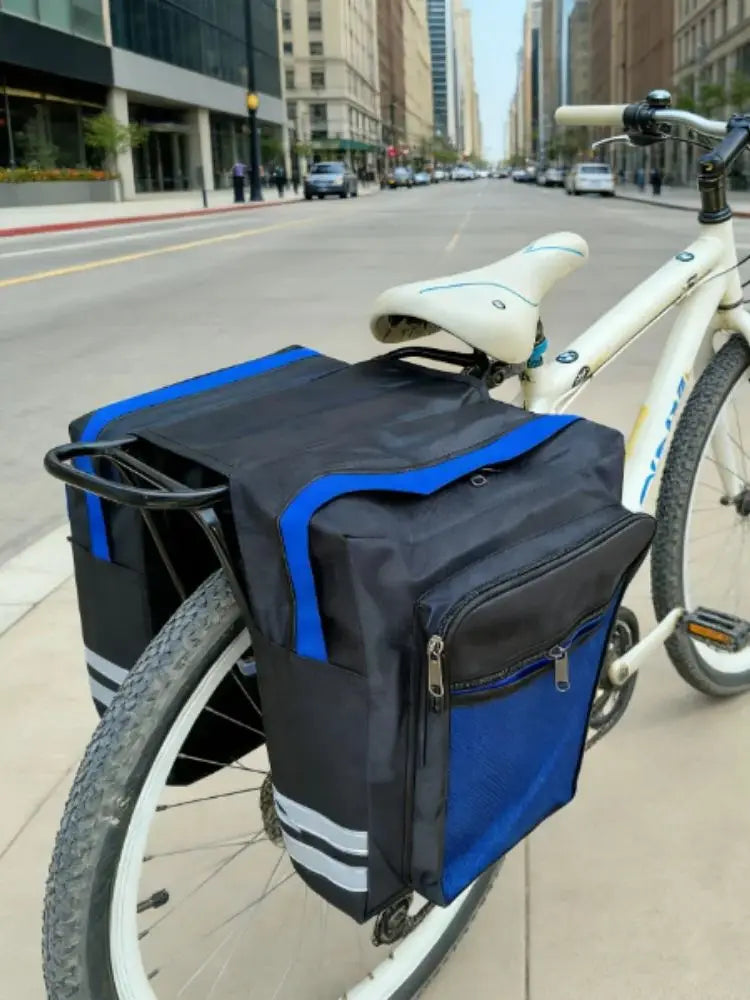 MTB Bicycle Rear Rack Carrier Bag Durable Pannier Double-Sided Bike Trunk Bag Cycling Luggage Back Seat Travel Bag