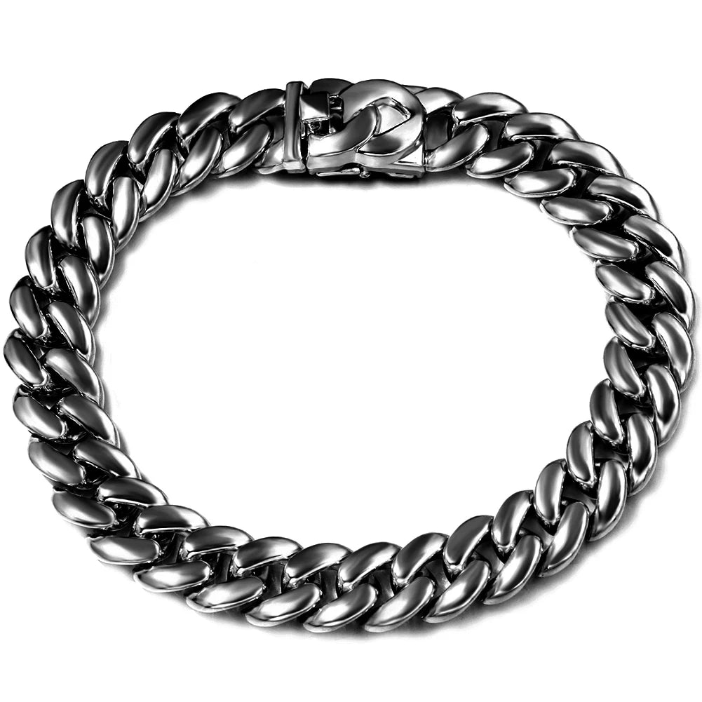 Women's 14mm Gold-Plated Chunky Cuban Link Chain Anklet