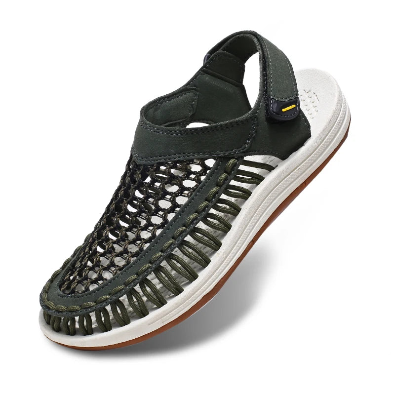 Summer New Sandals Men's Brand Designer Fashion Casual Outdoor Waders Large Size Hand-woven High Quality Beach Sandals For Men