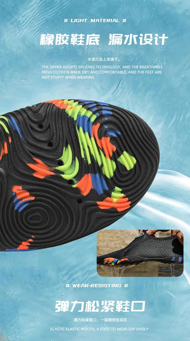 New Unisex Lager Size Unisex Outdoor Aqua Shoes Couples Vacation Beach Barefoot Swimming Shoes Indoor Fitness Gym Shoes35 - 46 - memorylane shop