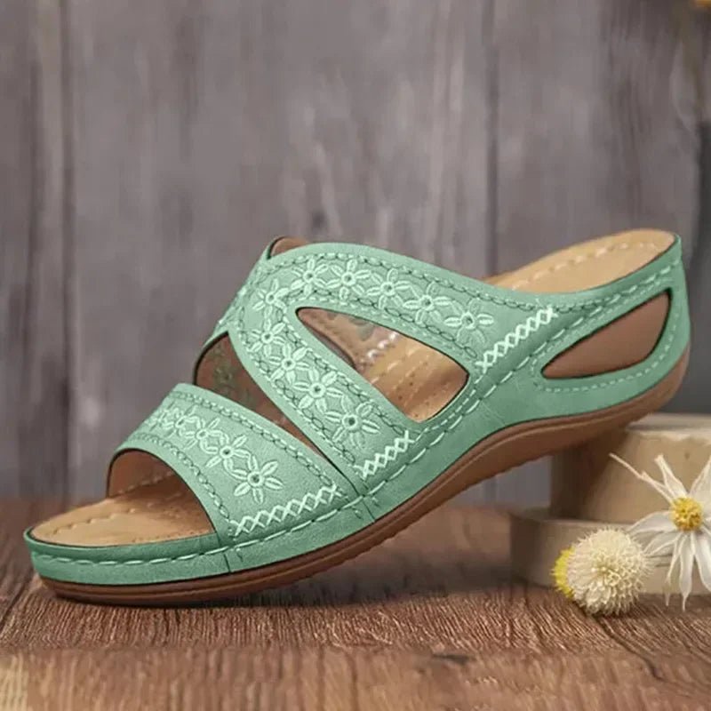 Summer 2025 women's sandals with exposed toes, retro anti slip leather casual women's fashionable versatile sandals - memorylane shop