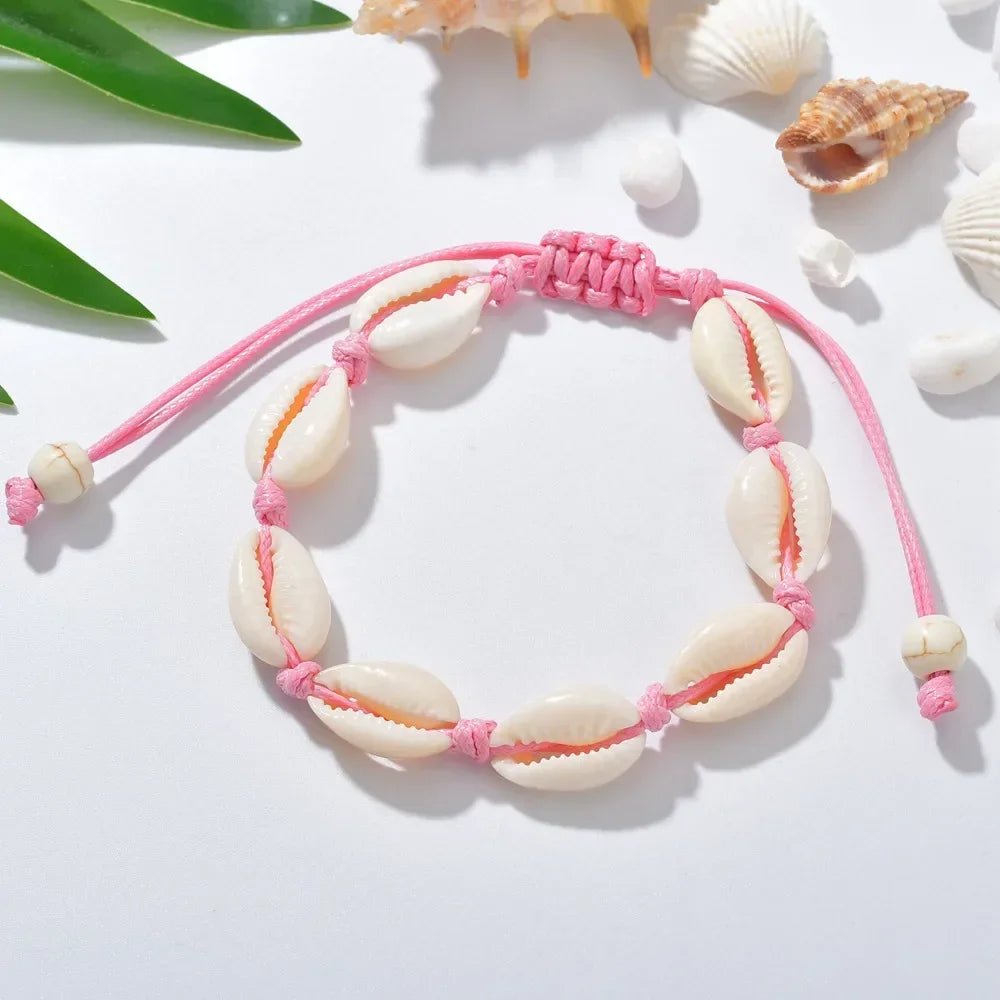 Summer Beach Shell Anklet For Women Bohemian Braided Rope Adjustable Chain Bangle Girls Leisure Vacation Jewelry - memorylane shop