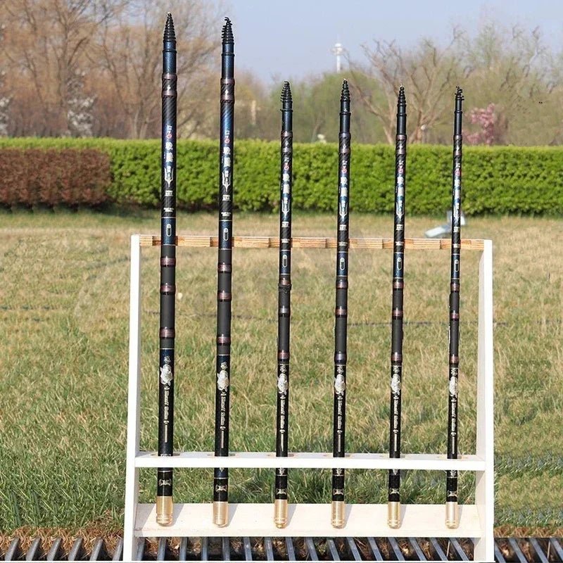 High Carbon Variable 4.5 - 10M Multi Positioning Hollow Fishing Rod and Reel Combo Set Ultralight Superhard Stream Hand Pole Set - memorylane shop