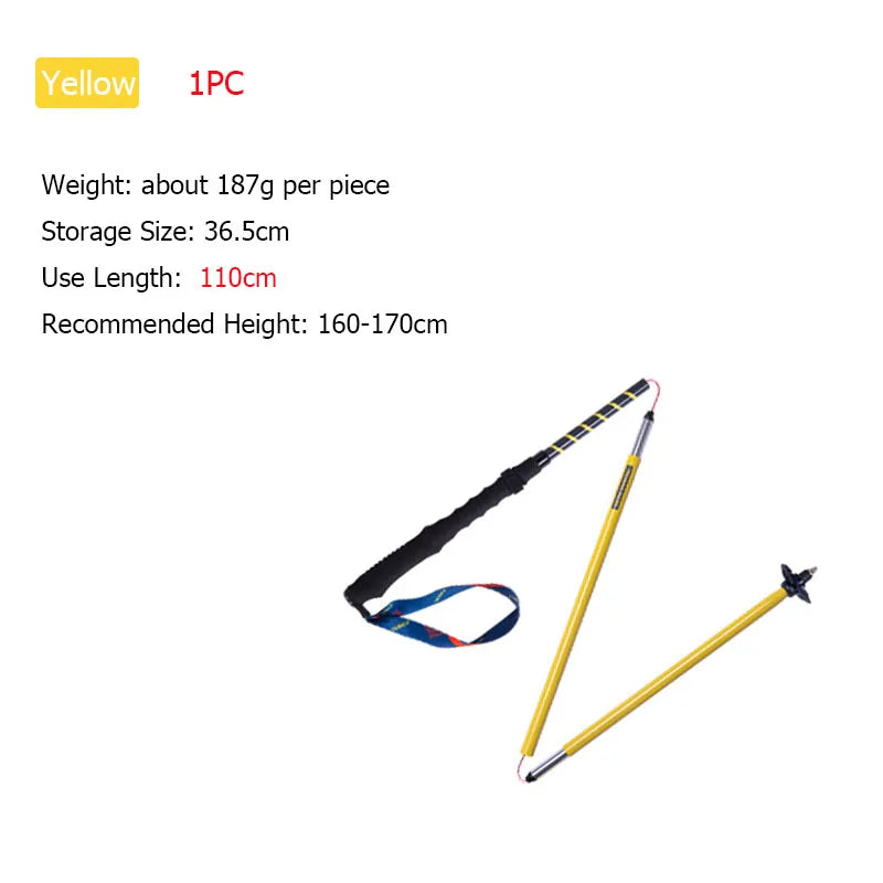 AONIJIE E4202 110cm 120cm Lightweight Folding Collapsible Quick Lock Cross-country Trekking Pole Aluminium Alloy Walking Stick