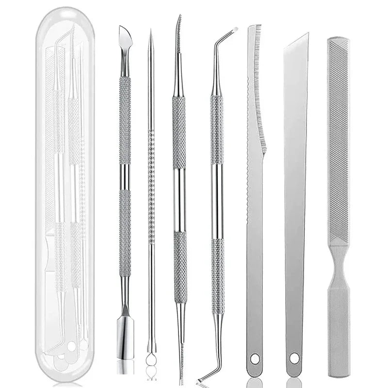 Foot Care Kit Callus Remover File Dead Skin Shaver Cuticle Pusher Pedicure Tools for Hard Tough Skin Beauty Health - memorylane shop