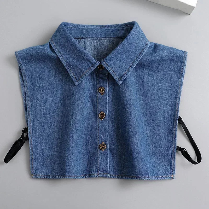 Women's Vintage Lace Front Tie Detachable Collar