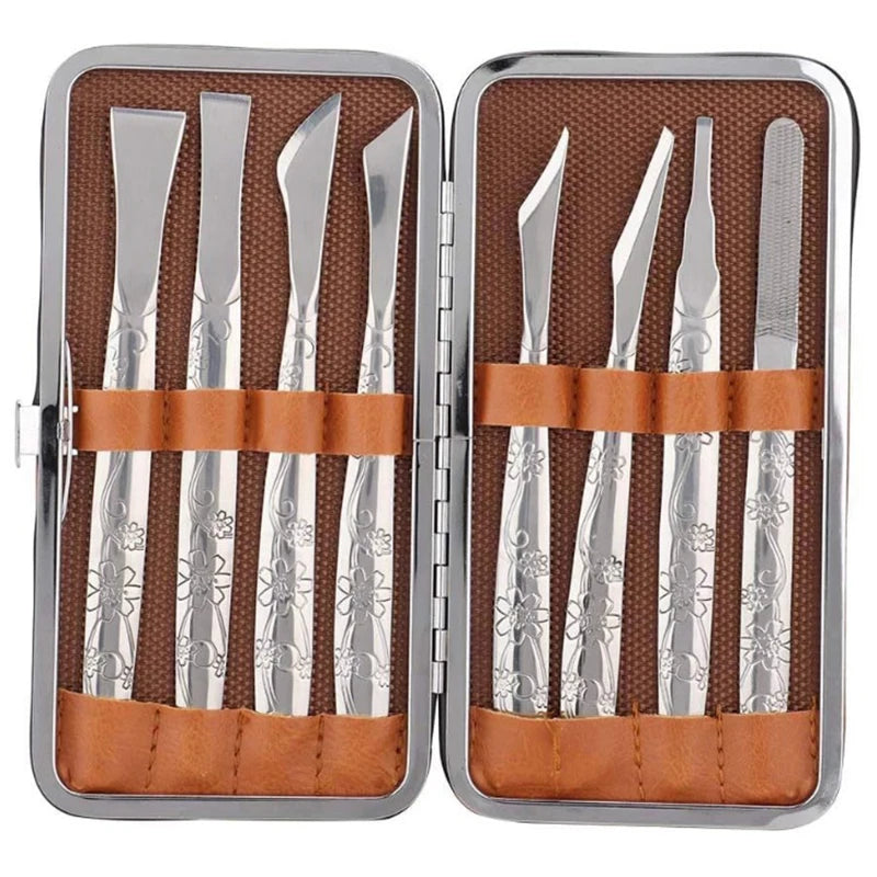 Professional Pedicure Tools Set Manicure Knife Kit Stainless Steel Toe Pedicure Knife Nail Clipper Feet Scraper Dead Skin Remove