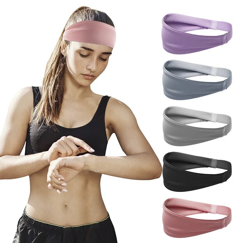 Yoga Sports Sweat - Absorbent Headband Running Fitness Forehead Protector Basketball Cycling Football Men Women Headbands Non - Slip - memorylane shop