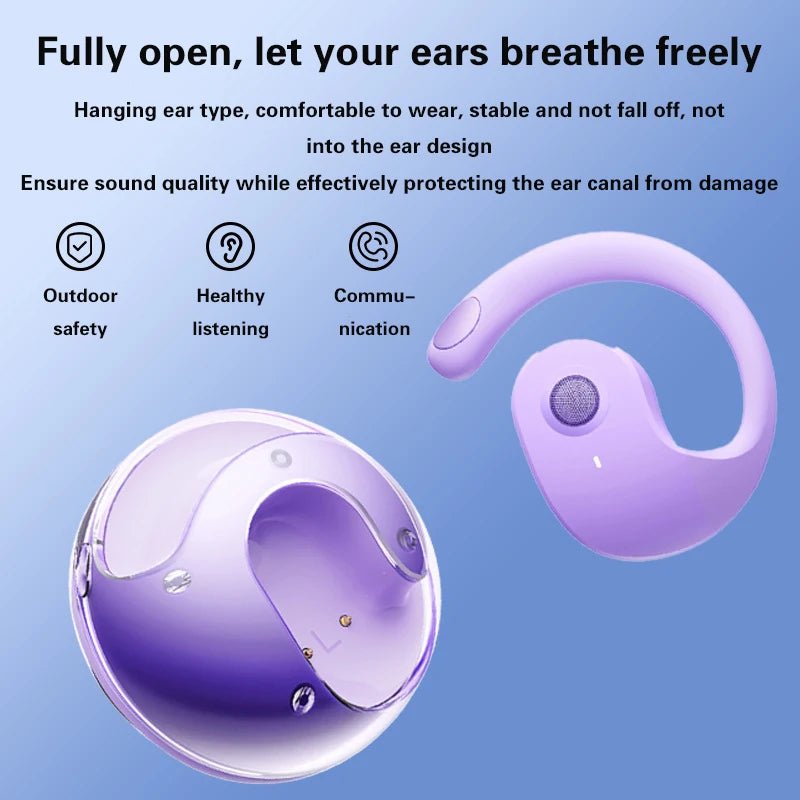 Wireless Bluetooth AI Real - time Language Translation Earphones 144 Languages Ear Hanging Headphone Translator For Busine - memorylane shop