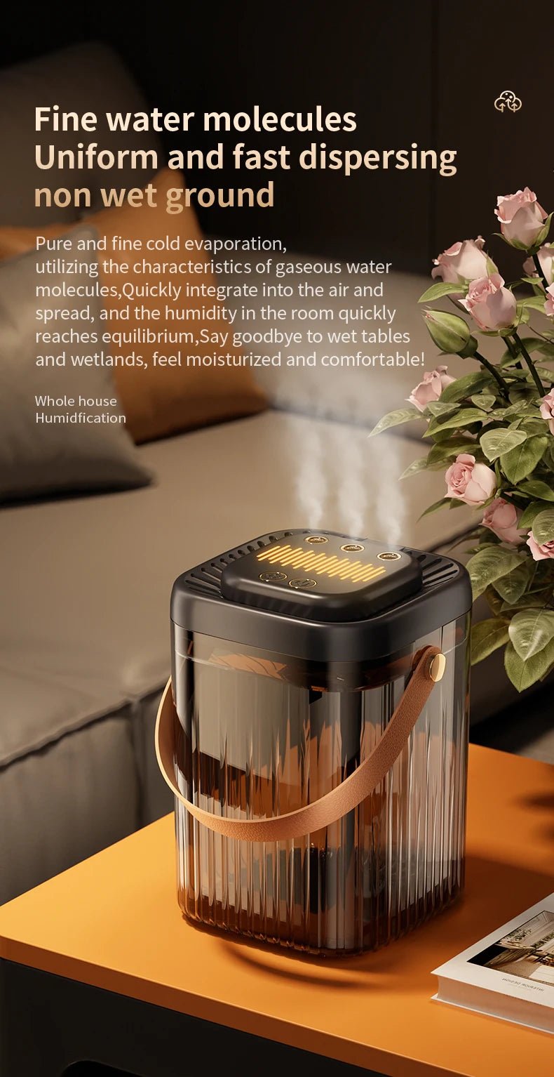 3L Air Humidifier 3 Nozzles Smart Cool Mist Humidifier For Home Bedroom Office night light USB Humidifier Diffuser - memorylane shop