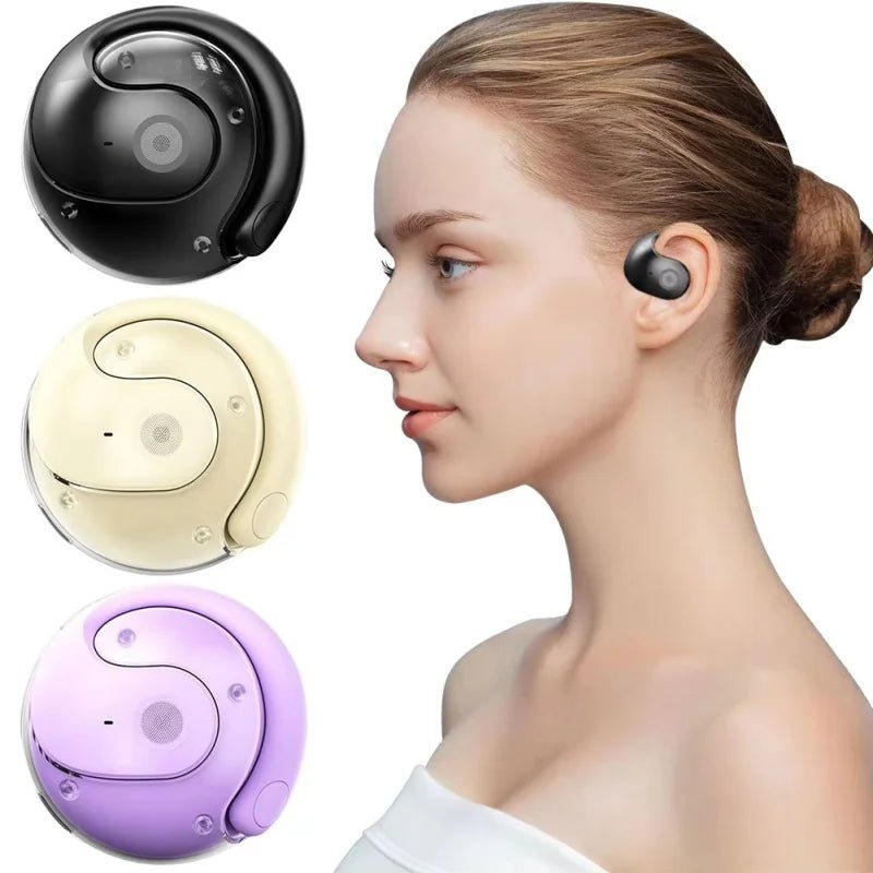 Wireless Bluetooth AI Real - time Language Translation Earphones 144 Languages Ear Hanging Headphone Translator For Busine - memorylane shop