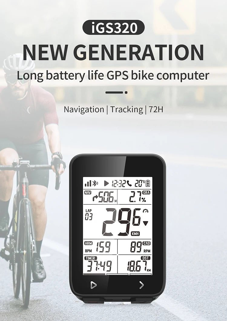IGPSPORT iGS320 TYPE - C Blu5.0 ANT+ long battery 2.4 inch Outdoor Gps Bike Computer Navigation Tracking Wireless Speedometer - memorylane shop