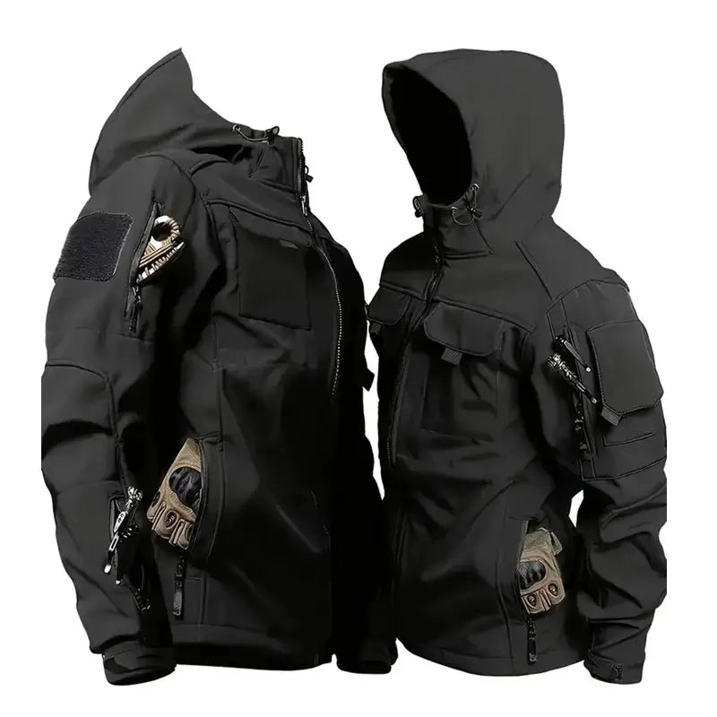 Military Shark Skin Soft Shell Jackets Men Tactical Windproof Waterproof jacket men Army Combat Jackets Mens Hooded Bomber Coats