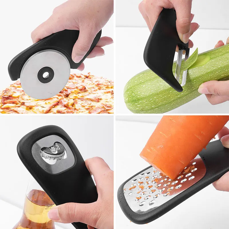6-Piece Kitchen Gadgets Set – Space-Saving Metal Cooking Tools