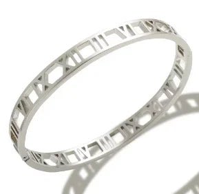 Fashion Simple Stainless Steel 3 Crystal Bracelet Bangle - memorylane shop