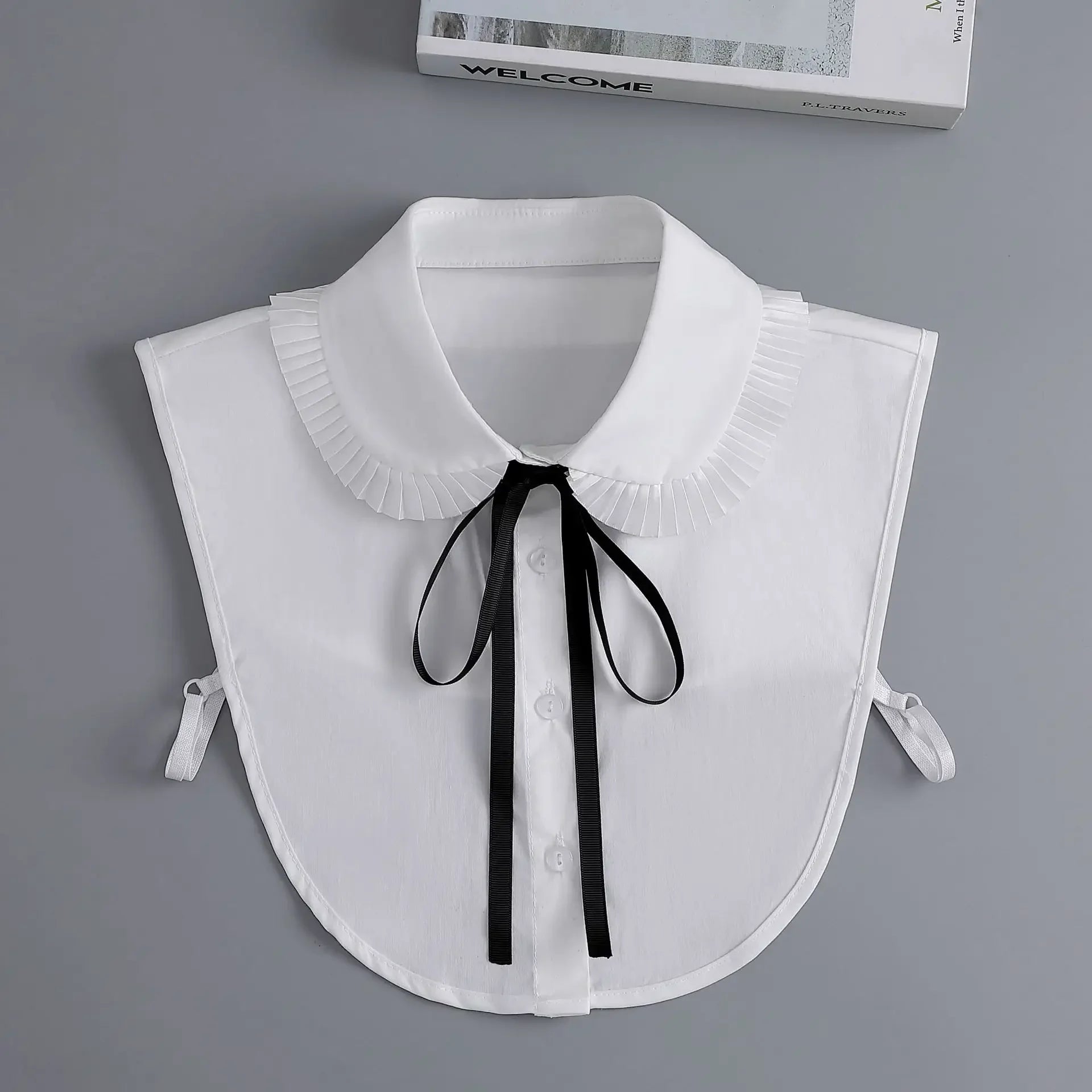 Women's Vintage Lace Front Tie Detachable Collar