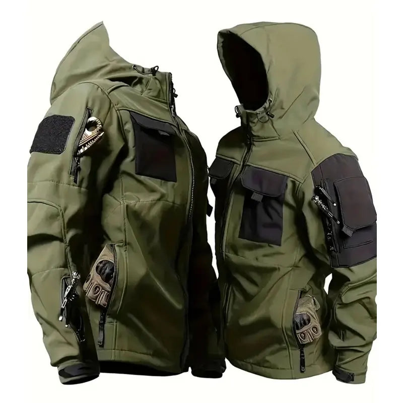 Military Shark Skin Soft Shell Jackets Men Tactical Windproof Waterproof jacket men Army Combat Jackets Mens Hooded Bomber Coats
