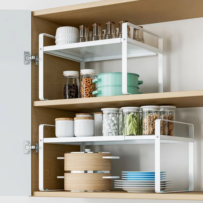 Retractable Kitchen Countertop Shelf – Adjustable Microwave & Oven Rack Organizer
