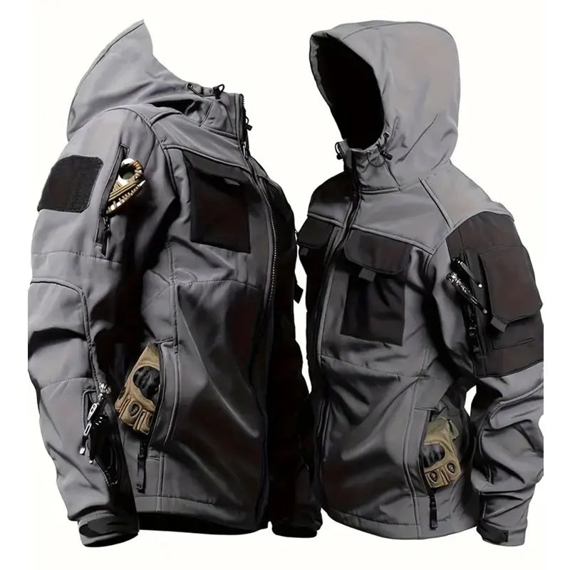 Military Shark Skin Soft Shell Jackets Men Tactical Windproof Waterproof jacket men Army Combat Jackets Mens Hooded Bomber Coats