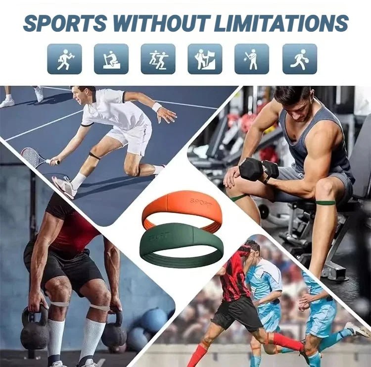 2Pcs Silicone Patella Tendon Knee Straps Support Care Strap Fixed Protection Flexible Sports Band Patellar Strape Brace Shock - memorylane shop