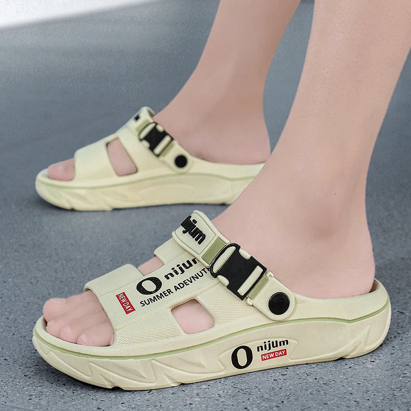 Summer Sandals for Men and Women, Dual-Use Beach Shoes, Soft-Soled Anti-Odor Slippers