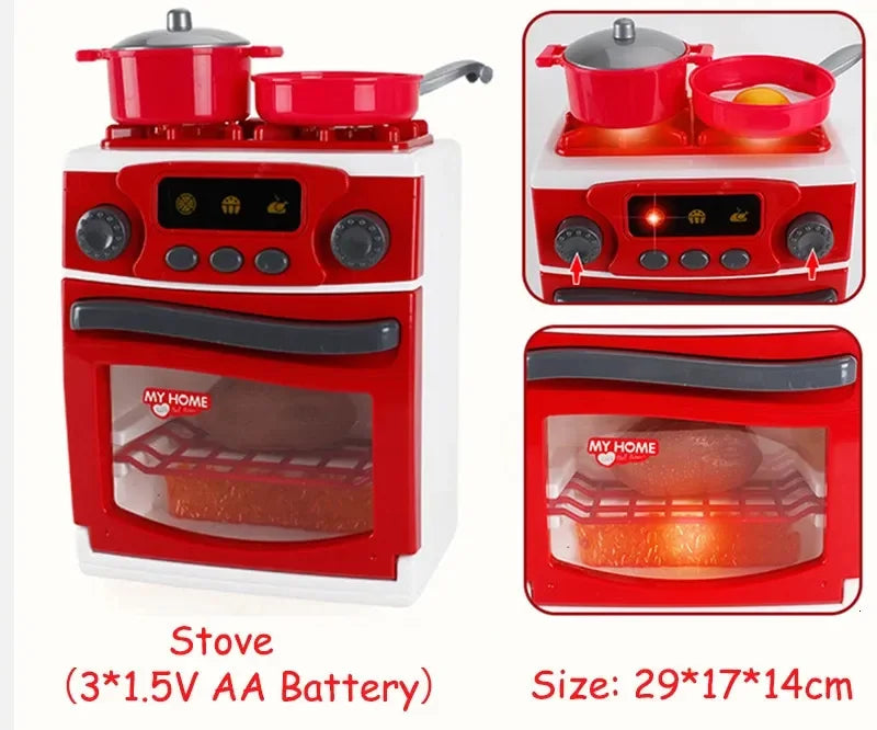 Kids Toy Kitchen Appliances Set – Play Kitchen Accessories for Children