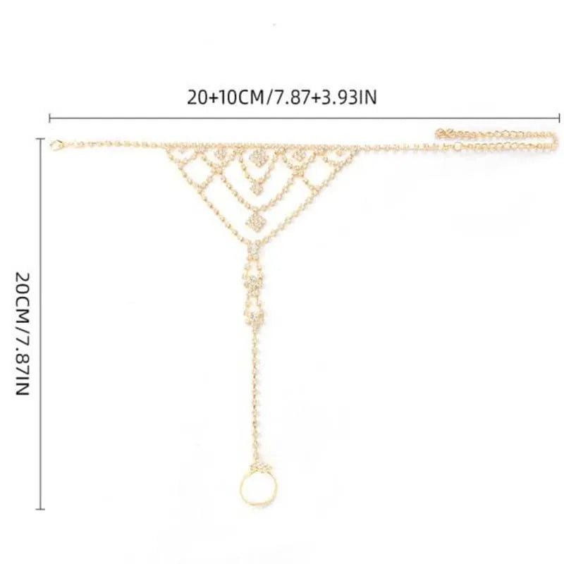 Summer Anklet Crystal Barefoot Sandals Foot Chain Bracelet Ankle Bohemian Toe Leg Beach Foot Charm Jewelry for Women and Girls - memorylane shop