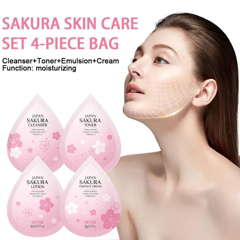 Hydrating Skin Care Set,10pcs Mini Travel Skincare Products,Including Face Wash, Serum, Toner, Lotion,Face Skin Care Routine Kit