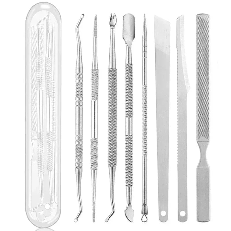 Foot Care Kit Callus Remover File Dead Skin Shaver Cuticle Pusher Pedicure Tools for Hard Tough Skin Beauty Health - memorylane shop