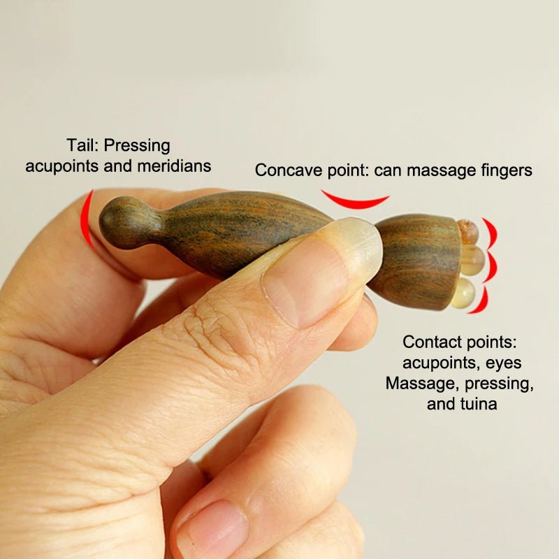 Sandalwood Face Massage Tools Gua Sha Face Skin Care Massage Sticks Lotus Seedpod Shape Massager Facial Physiotherapy Tool - memorylane shop