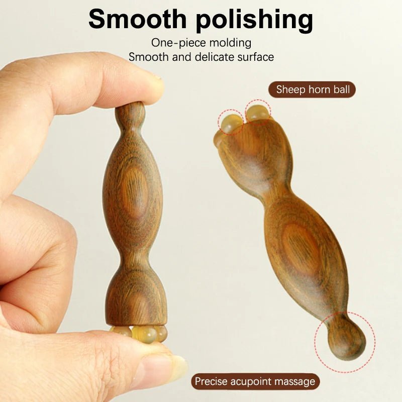 Sandalwood Face Massage Tools Gua Sha Face Skin Care Massage Sticks Lotus Seedpod Shape Massager Facial Physiotherapy Tool - memorylane shop