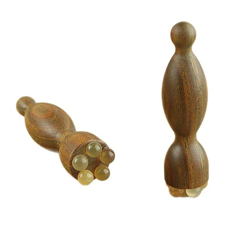 Sandalwood Face Massage Tools Gua Sha Face Skin Care Massage Sticks Lotus Seedpod Shape Massager Facial Physiotherapy Tool - memorylane shop