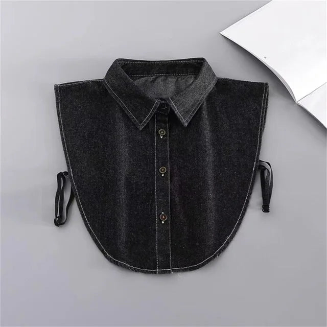Fashion 2025 Front Tie White Fake Collar for Women Stand Detachable Collar Fake Girls Vintage Lace Ladies False Blouse Collar - memorylane shop