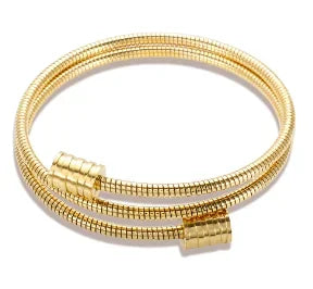 Stainless Steel Triple Crystal Bracelet Bangle for Women