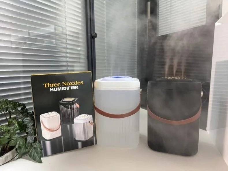 3L Air Humidifier 3 Nozzles Smart Cool Mist Humidifier For Home Bedroom Office night light USB Humidifier Diffuser - memorylane shop